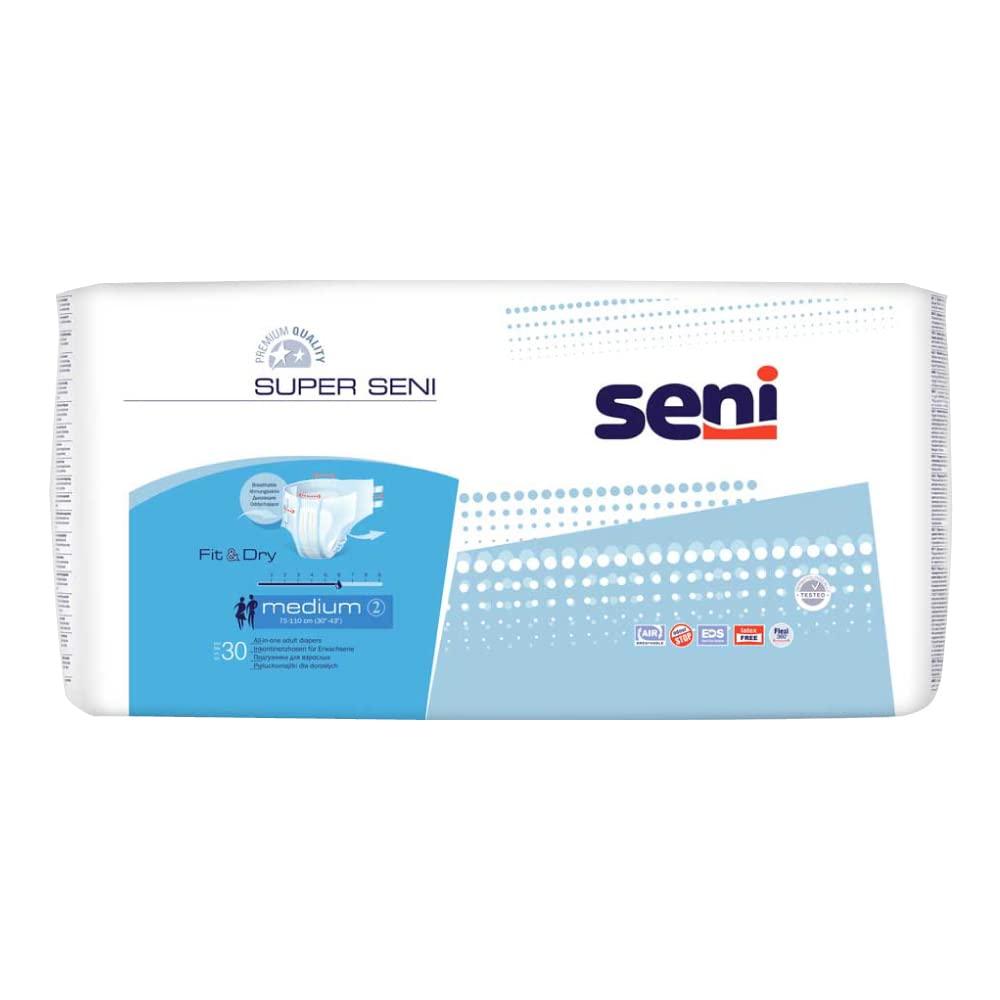 Seni Seni Breathable Adult Diapers - Medium (30 Pieces)