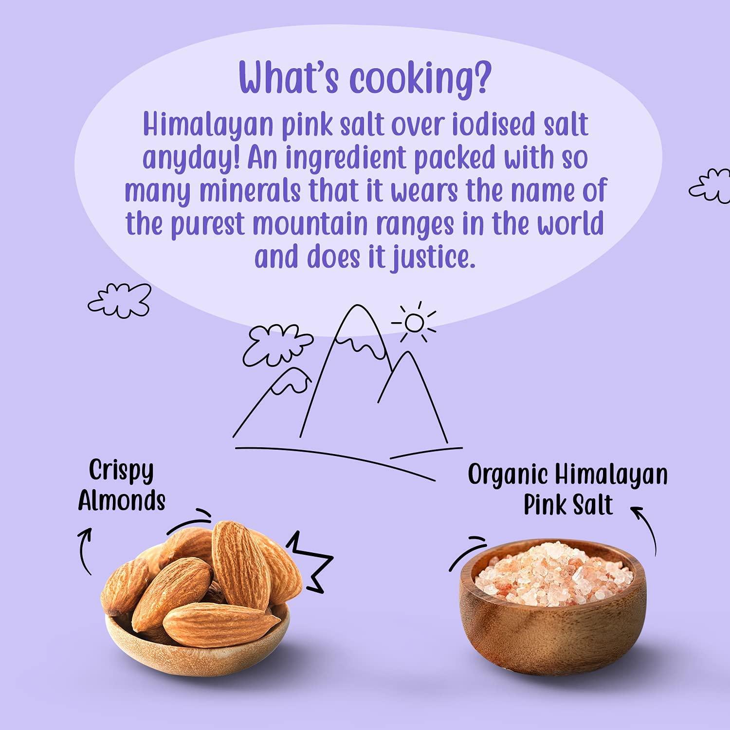 Paper Boat Paper Boat Protein Crunch, Premium Dry Fruit Mix, Healthy Trail Mix with Dry Fruits (1Kg) & Paper Boat Premium Smoked and Roasted Almonds Himalayan Pink Salt,Salted Badam, Reusable Jar 1Kg