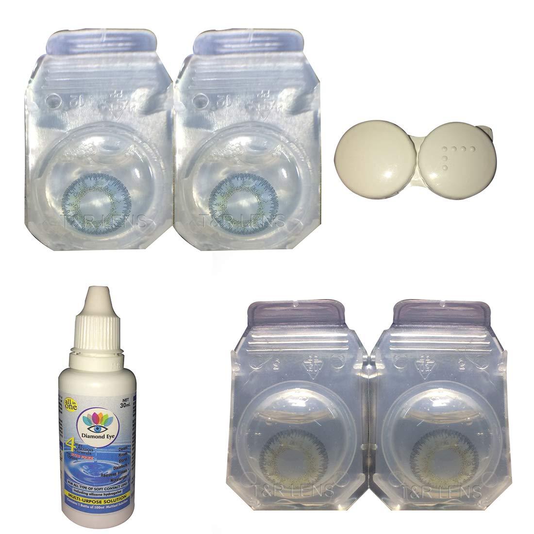 Iconic eye Iconic Eye Sky Blue & Grey Monthly Contact Lens