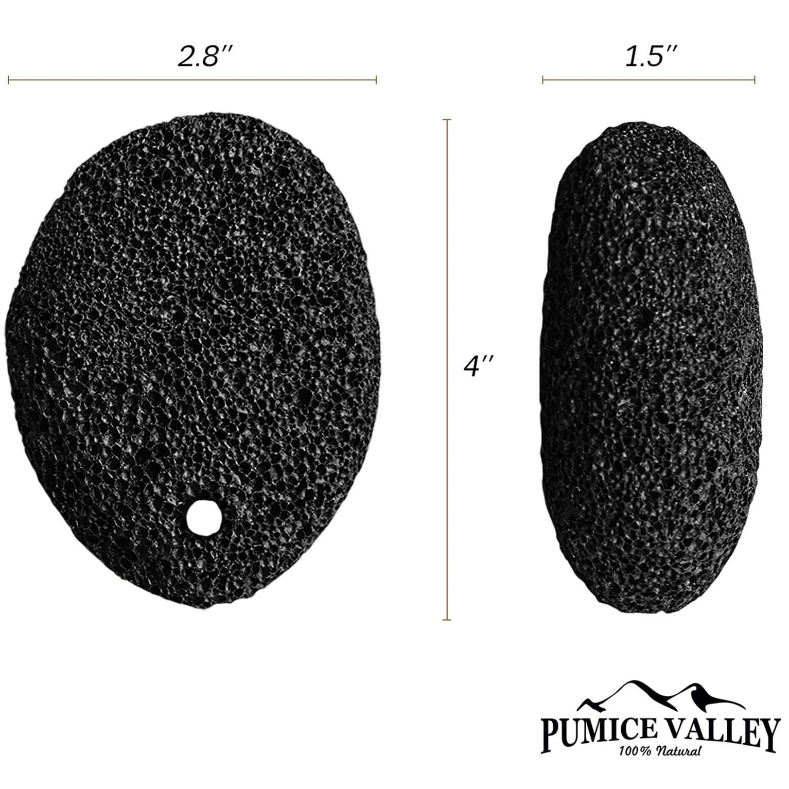 Pumice Valley Black : Pumice Valley - Natural Lava Pumice Stone Black - Callus Remover for Feet Heels and Palm - Pedicure Exfoliation Tool - Remover Toxins - Corn Remover for Foot - Dry Dead Skin Scrub - Health Foot Care