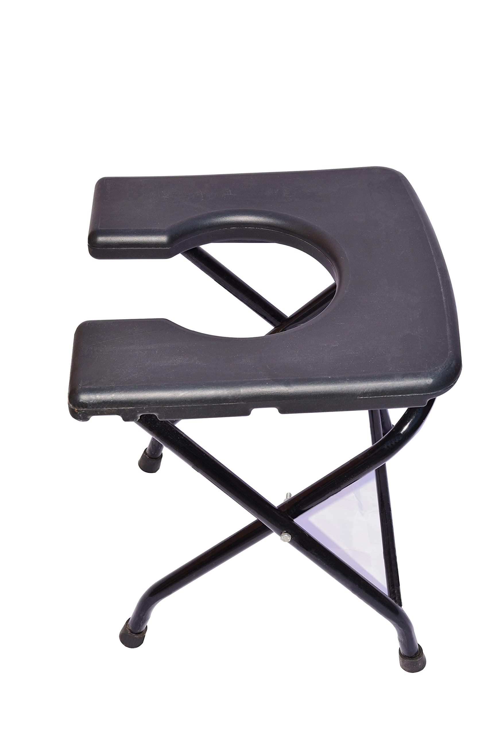 COMPORT Commodes, Mobile Bedside Commode Chair, Non-Slip Portable Toilet Chair, Suitable for Obese Adults, Elderly, Disabled People, Pregnant Women By COMPORT (VIOLET) (BLACK POT)