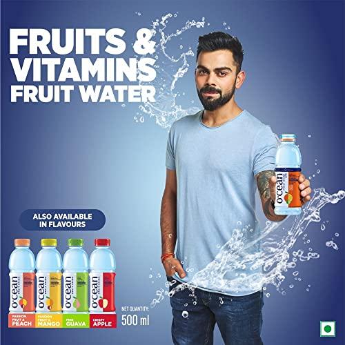 O'cean Fruit Drink Ocean Fruit Water Peach Passion flavor enriched with vitamins, electrolyte & glucose| 500ml | Pack of 6