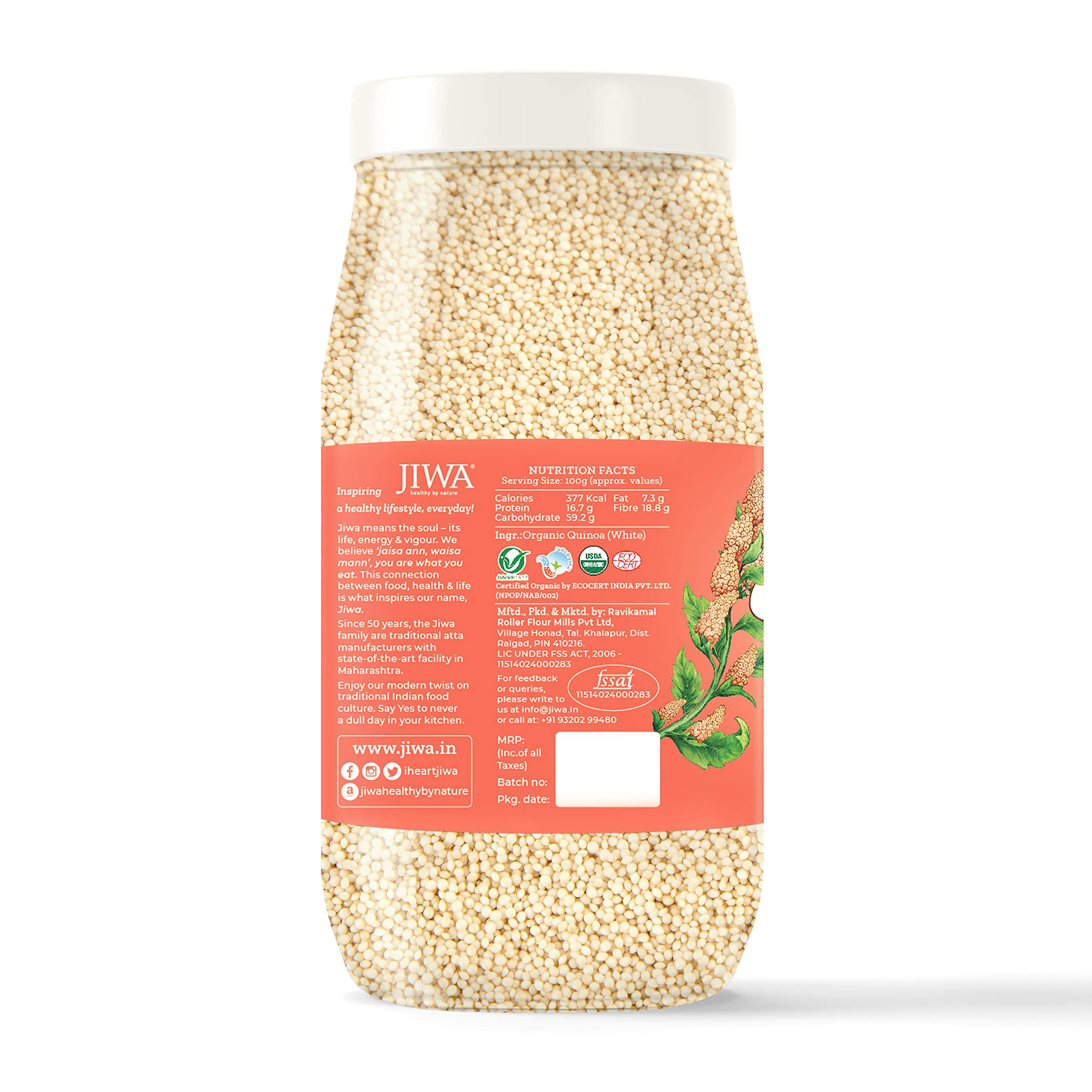 JIWA healthy by nature JIWA healthy by nature Organic Tricolor Quinoa, 1 Kg (Certified Organic & Gluten Free) & JIWA healthy by nature Organic Quinoa, 1 Kg, (Certified Organic & Gluten Free)