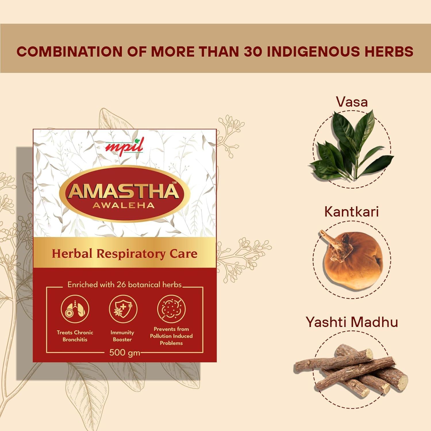 MPIL MPIL Amastha Awaleha 1 Kg | Immunity Booster For Cold and Cough | Pure and Organic Goodness of Handpicked Amlas Enriched with Giloy, Vasa and Tulsi 500gm x 2 Pack (1000)