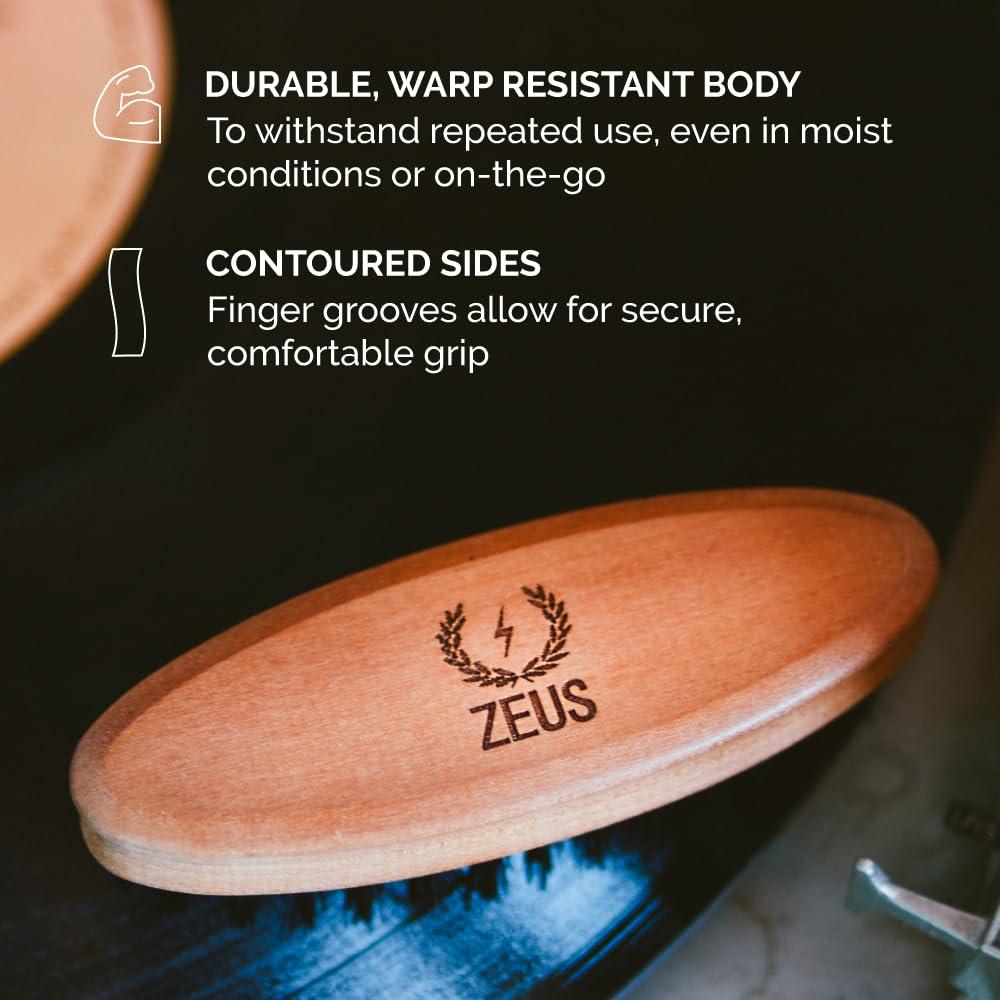 ZEUS ZEUS 100% Boar Bristle Pocket Beard Brush, Medium-Firm Bristles