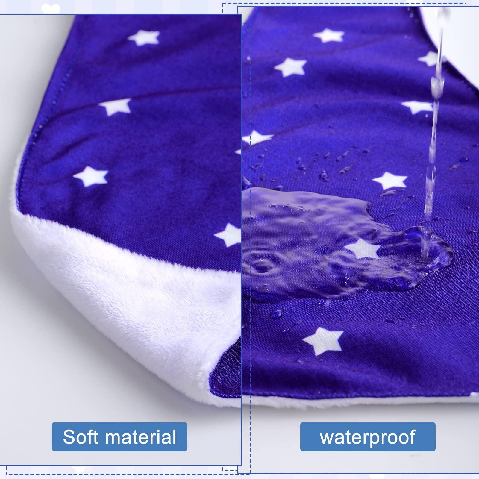 Janmercy 5 Pack Adult Drool Bandana Bibs Soft Large Absorbent Bibs Set for Special Needs Waterproof, Kids 4+ Years, Teens, Men Women (Gray, Black, Blue, Light Blue, White, Cute Pattern)