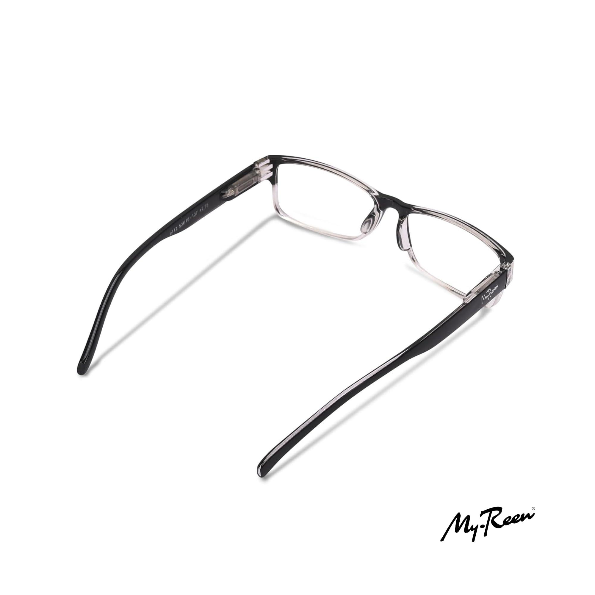 myreen myreen Single Vision and Bifocal Distance Plano Power Reading Glasses For Men +1.00 +1.25 +1.50 +1.75 +2.00 +2.25 +2.50 +2.75 +3.00 | Medium Size (Near Vision, 1.50)