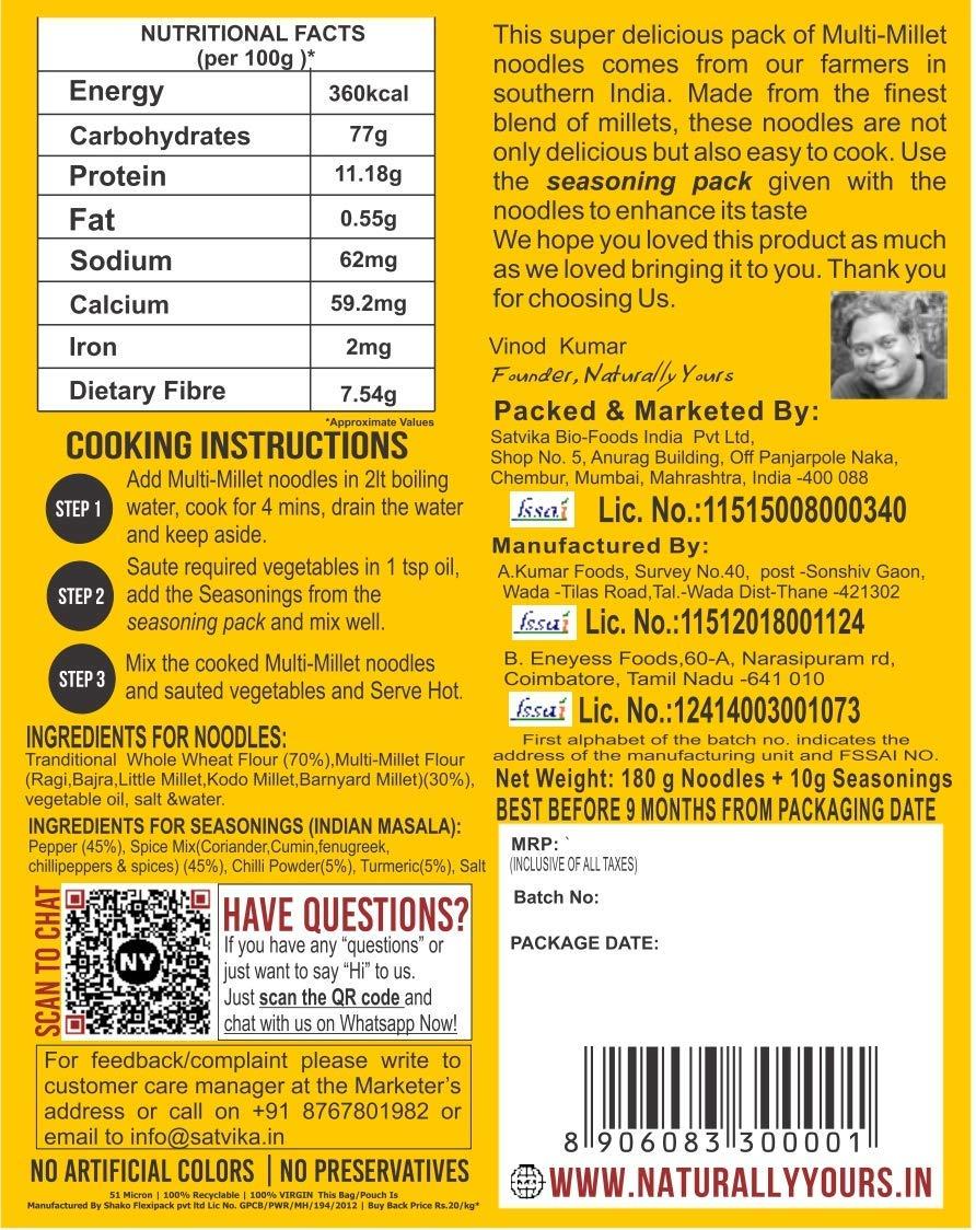 naturally yours Multi millet & Quinoa Noodles combo