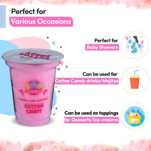 Angels Floss Angels Floss Cotton Candy's / Candy Floss / Buddhi Ke Baal - Bubble Gum Flavour (12 GMS Each, Pack of 12 Units)