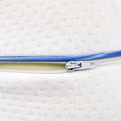 LAVNIK LAVNIK Memory Foam Knee Pillow for Side Sleeper, Sciatic Nerve Pain Relief Soft Sleeping Leg Pillow for Back Pain, Leg Pain, Hip Joint, Pregnancy, Knee Support with Washable Cover - White