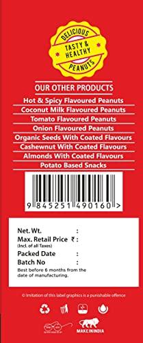 SUPER NUTS SSV SUPER NUTS | Bangalore Famous |Healthy Peanuts | Rich in Protein | Delicious snacking |Pack of 4| 90 Gms Each Pack | Coconut Flavour