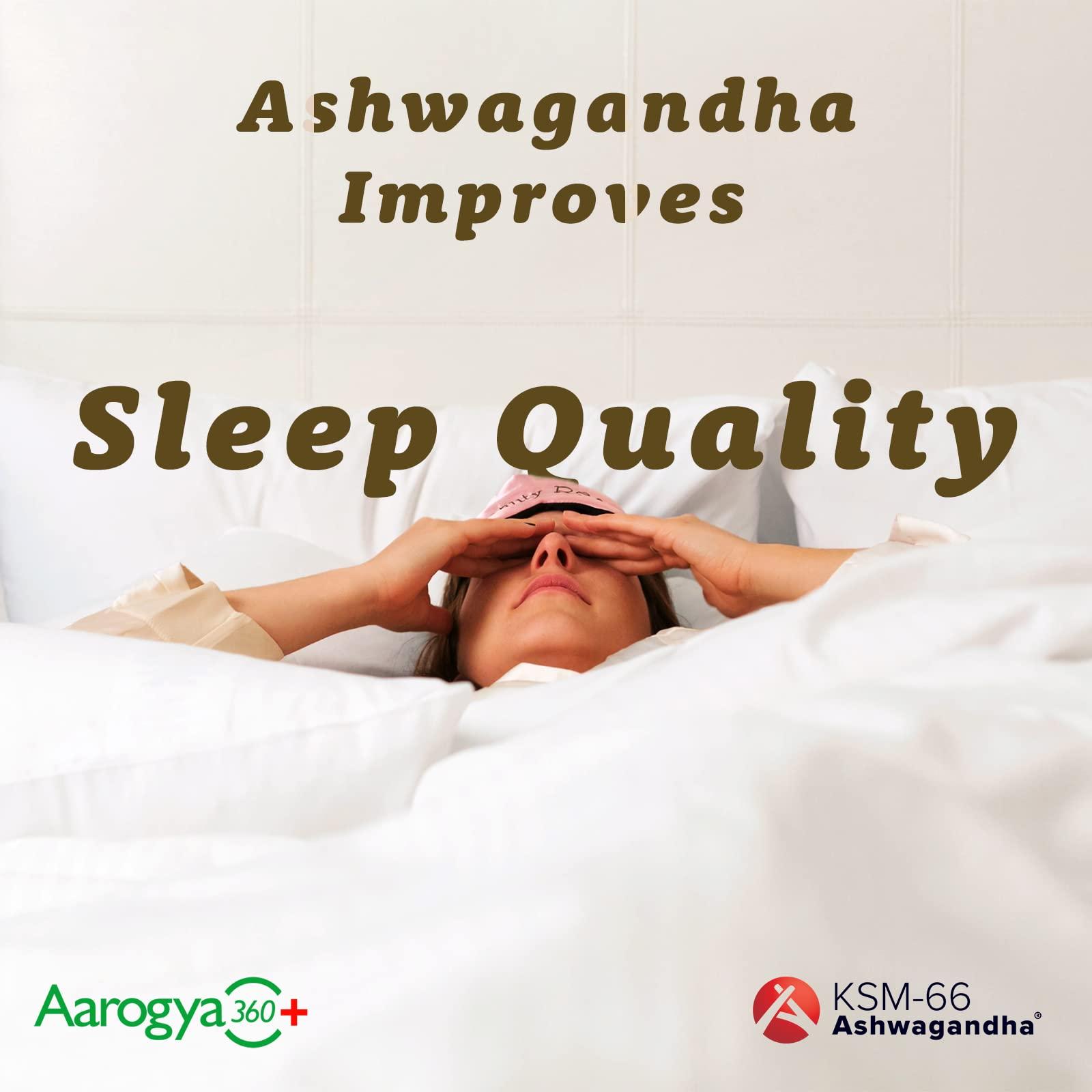 AAROGYA360 Aarogya360 Award winning KSM-66 Ashwagandha + BioPerine, 600 mg, 60 Veg Capsules,5% Withanolides, Stress relief, Strength Stamina, Thyroid Support - Vegan