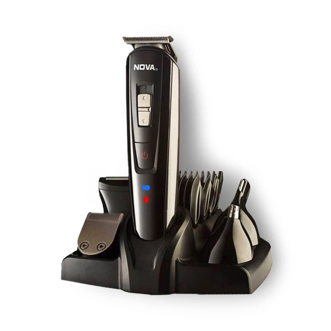 Nova Nova NG 1151 All in One 100% Waterproof Corded n Cordless: 60 Minutes Runtime Grooming Kit For Men (Black)