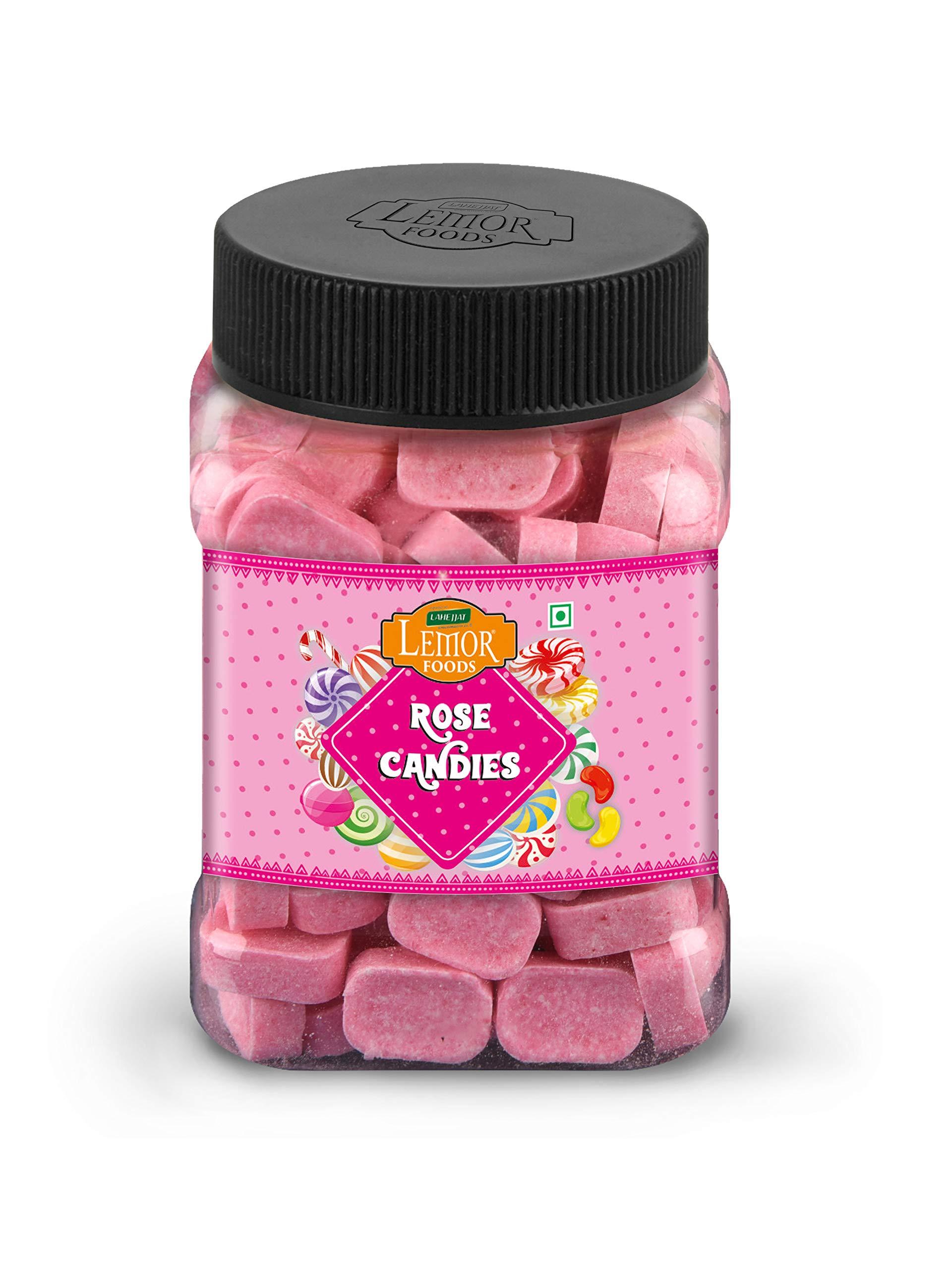Lemor Lemor Fruit Candy Sugar Candy Rose Mint Flavored Sugar Boiled Candy for Kids and adults (330 gms, 165 gm x 2 Jars) Mint Candy For Kids And Adults, Khatti Mithi Goli