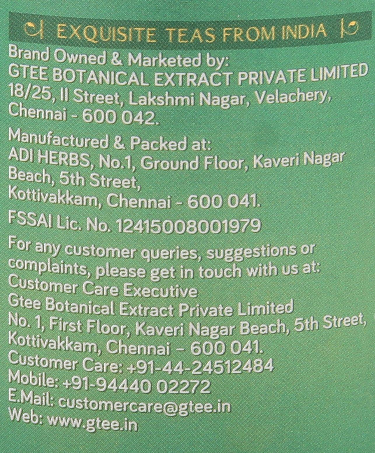 Gtee GTEE Green Tea Leaves | Rich in Antioxidants | Loose Long Leaf, 100g Can (Pack of 2)