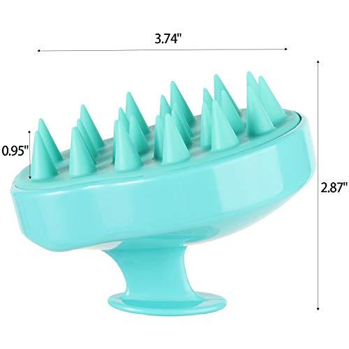 BTYMS 2 Pcs Hair Massager for Hair Growth Exfoliating Shampoo Brush Silicone Shower Scalp Scrubber