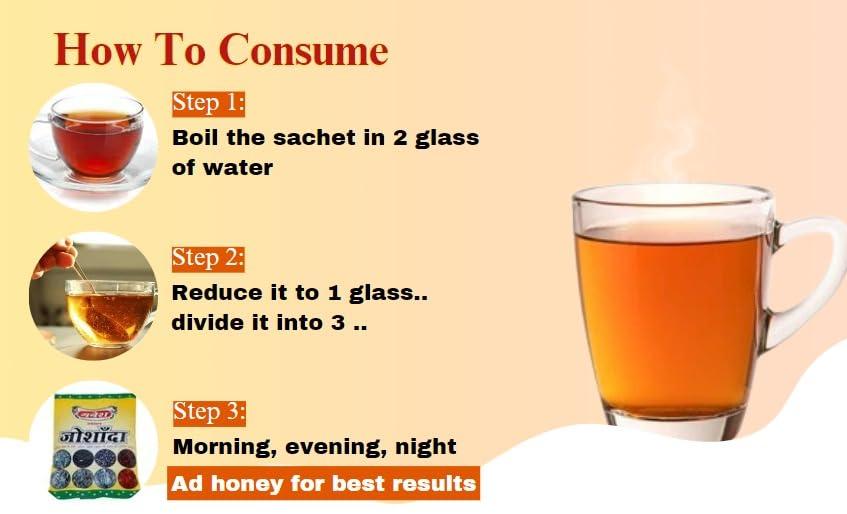 GANESH AYURVEDIC AUSHDHALAYA (GAA) GANESH AYURVEDIC AUSHDHALAYA Herbal Remedy Natural Special Ayurvedic Joshanda Kadha For Cold & Cough | Manage Inflammation and Soothes Throat Discomfort, Non-drowsy Formulation | 40gm Each (Pack Of 5)