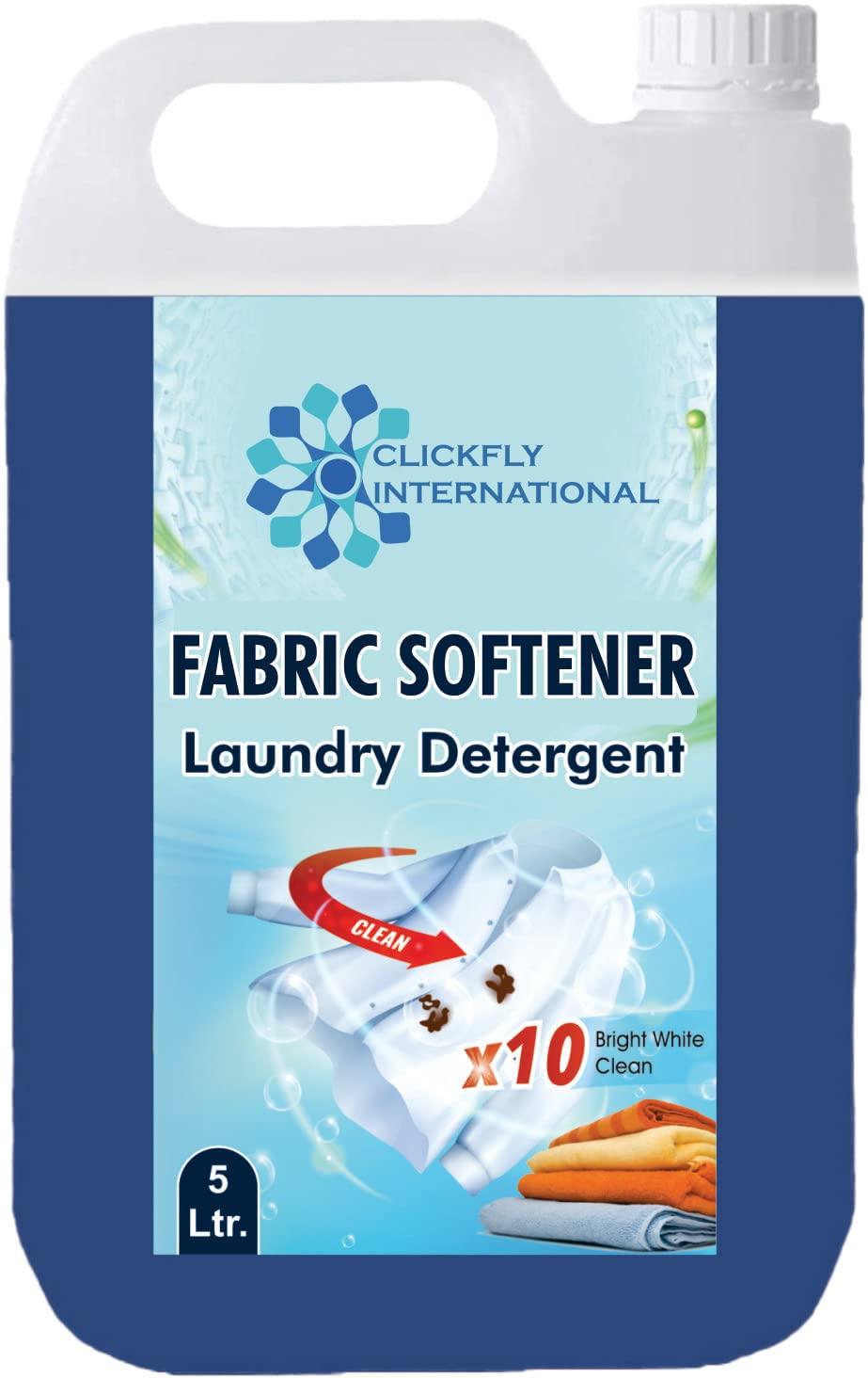 CLICKFLY INTERNATIONAL CLICKFLY® Natural Fabric Conditioner & Softener | Eco-Friendly | Top Load & Front Load Washing Machine | After Wash Liquid Fabric Softener For Softness, Shine & Long Lasting Freshness(5 liter/5000 ML)