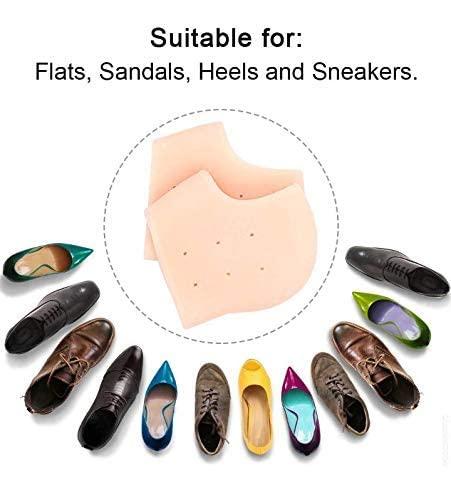 Shoppingekart Heel Pain Relief Products For Women Anti Crack Silicon Gel Heel And Foot Protector Moisturizing Socks for Foot Care,leg pain relief products And Heel Pad for Men & Women(Length Half|Free Size|10 Pair)
