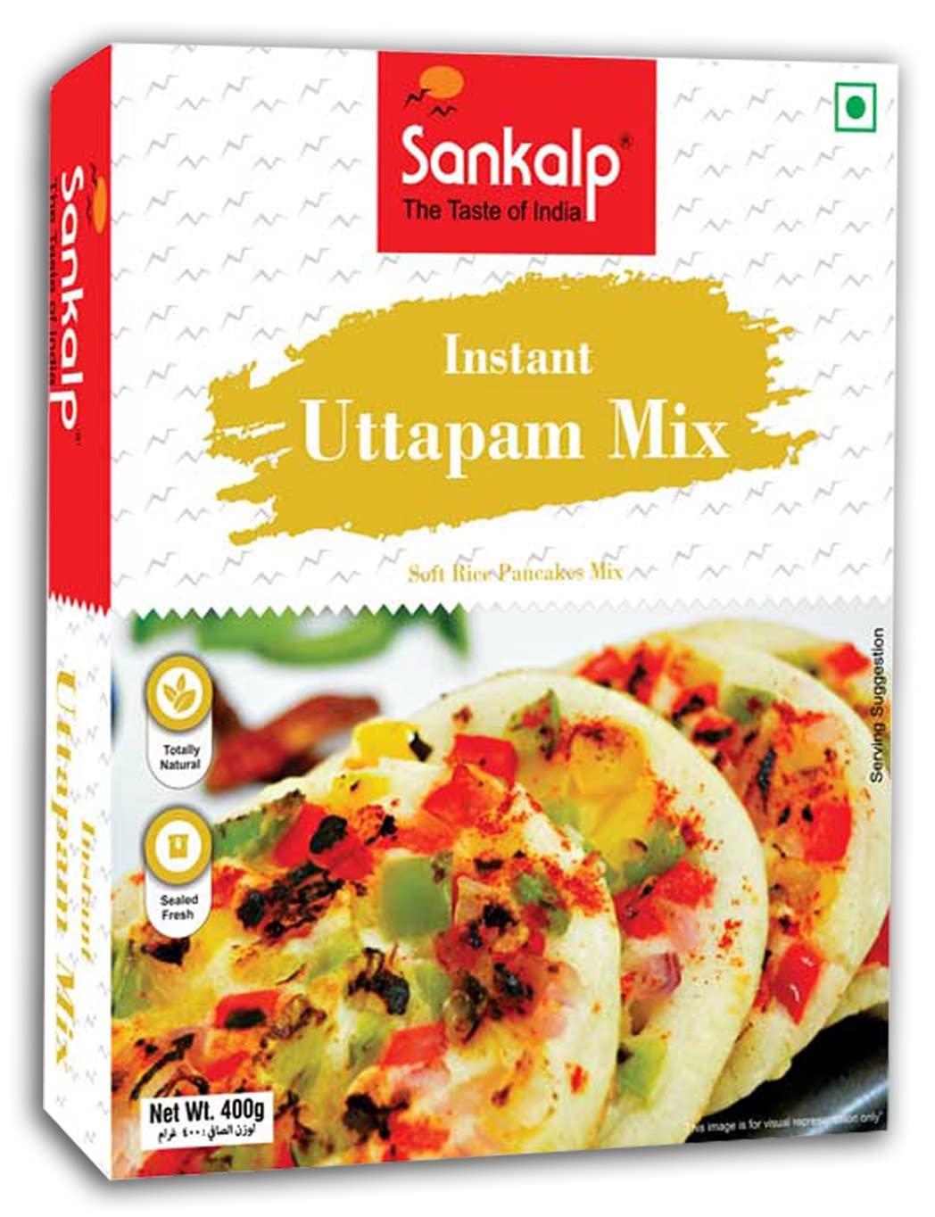 Sankalp Sankalp Instant Uttapam Mix |Soft Rice Paneakes Mix | Goodness of Health | Easy & Ready to Cook | 100% Mom Approved - 400 gram