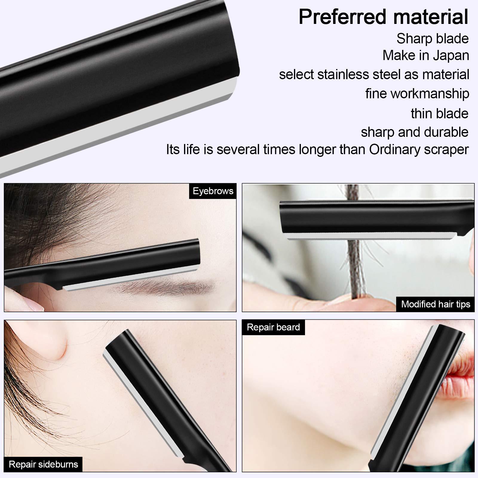 Miss Gorgeous London Miss Gorgeous Eyebrow Razor, Eyebrow Razor Shaper for Men and Women, Grooming Shavers (black)