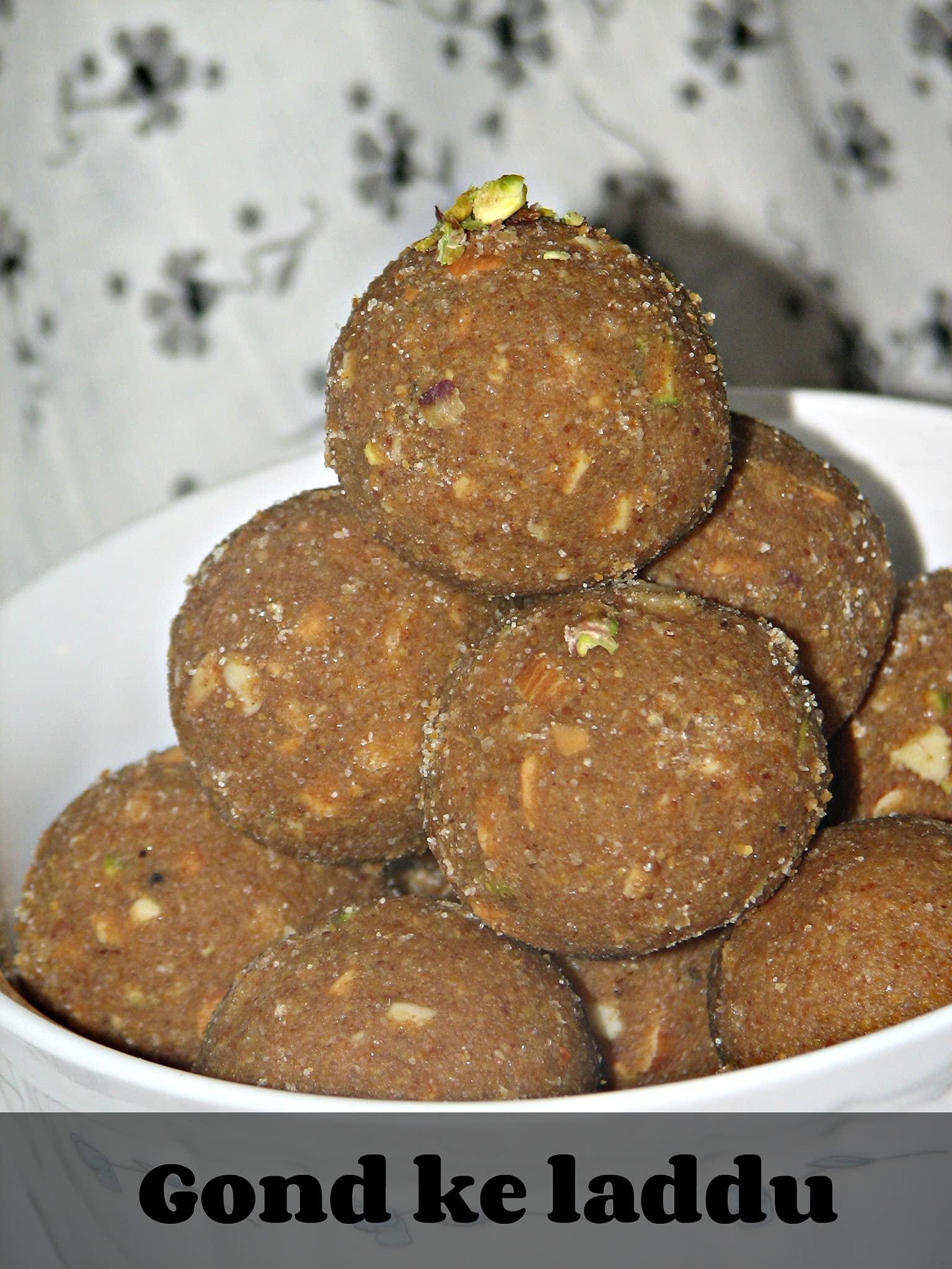 In Super Mart Generic Fresh Homemade Gond/Dinnk Methi Alsi Halim Ladoo Post Delivery Ladoo Made with Dalda- 1kg
