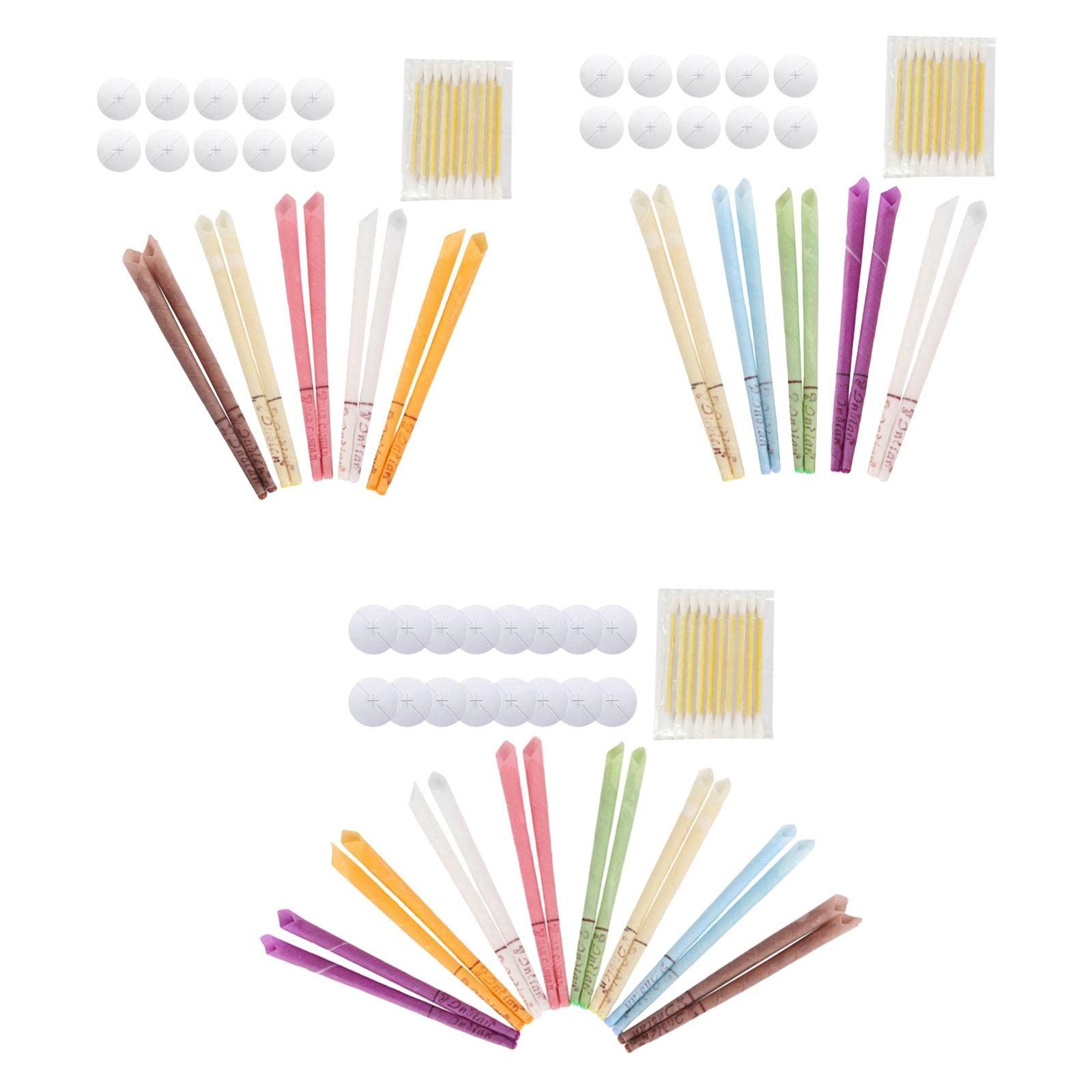 SAZ DEKOR SAZ DEKOR 10 Pieces Natural Ear Treatment Candles Kit Ear Wax Remover Portable Tool A|Scented Candle Set, Wick roll for Candle Making, Small Home Diffuser & Perfect for Relaxation, DIY Tools|