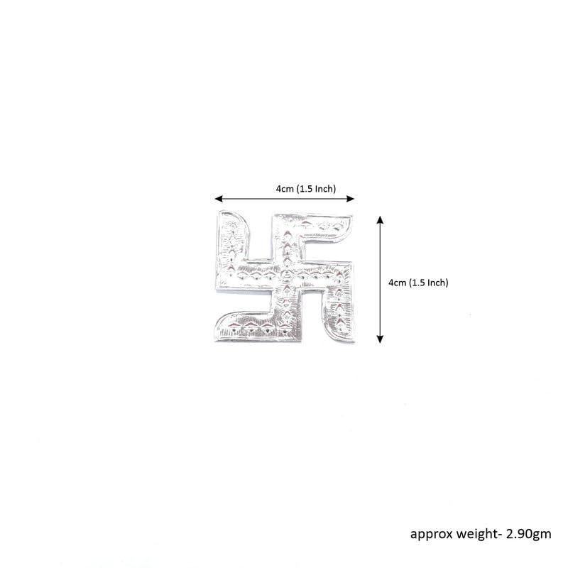 SHRI ANAND SHRI ANAND Pure Silver (Chandi) Swastik Vastu Remedies for Home Entrance for Astrological and Lal Kitab Remedy (Size: L-4cm * W-4cm * H-0.1cm | Weight : 2.9gm Approxe)