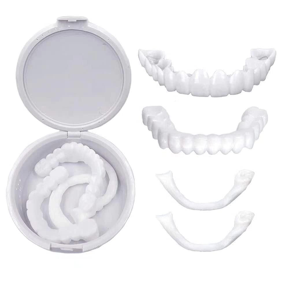 SingleClickShopping SingleClickShopping upper and lower denture cover perfect smile veneer comfortable fit (Pack 2)