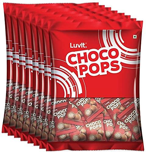 LuvIt. LuvIt ChocoPops |Chocolate Coated Balls With Crunchy Rice Crispies Inside | Pack of 8 - 344.25g Each