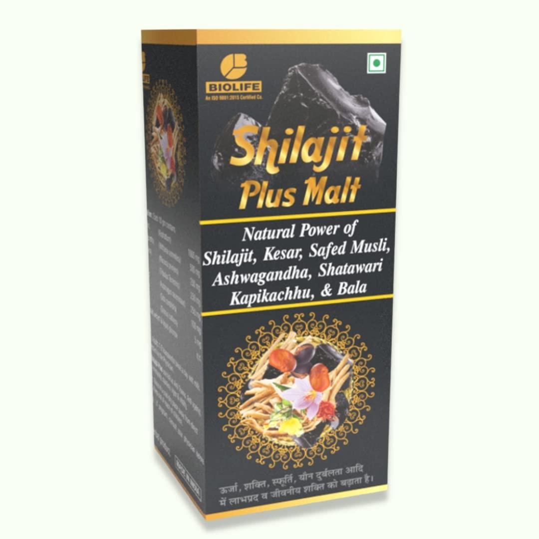 Generic Shilajit Plus Malt, Experience the Power of Himalayan Shilajit, Kesar, Safed Musili, Ashwagandha, Shatawari, Kapikacchu & Bala Ayurvedic Herbs - 400ml