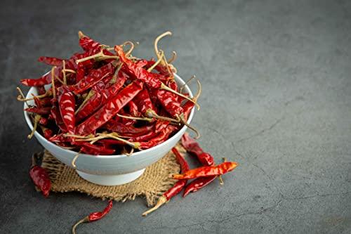 EVRR EVRR Dry Whole Red Chilli (Sukhi Tikhi Lal Mrich) | Sabut Laal Mirch | Dried Spicy Red Chillies - 200 Grams
