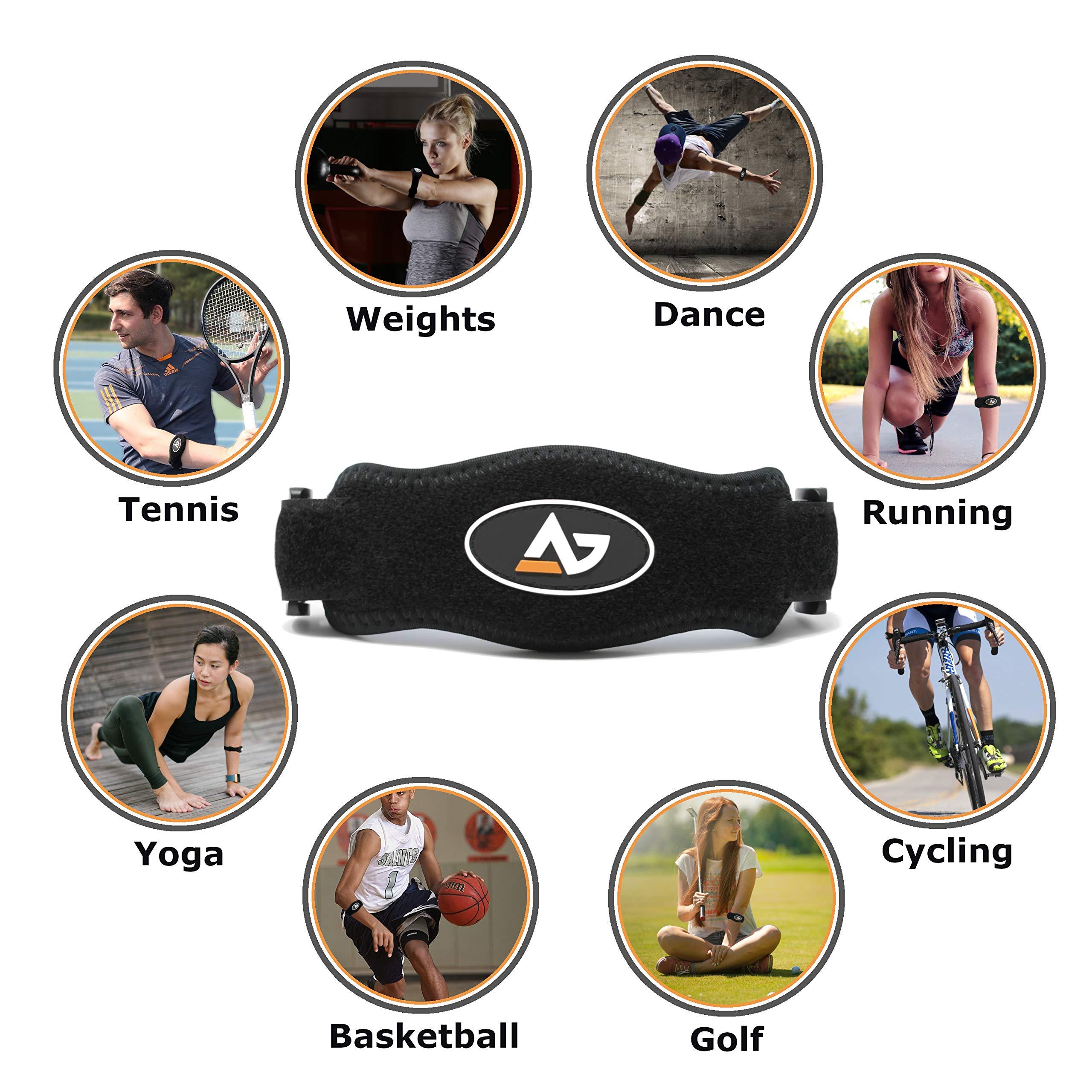 AetherGear AetherGear Tennis Elbow Brace for Tendonitis, Forearm Brace Support Band with Compression Pad and Elbow Strap Wrap for Golfers and Tennis Elbow and Bursitis Elbow Brace for Women and Men