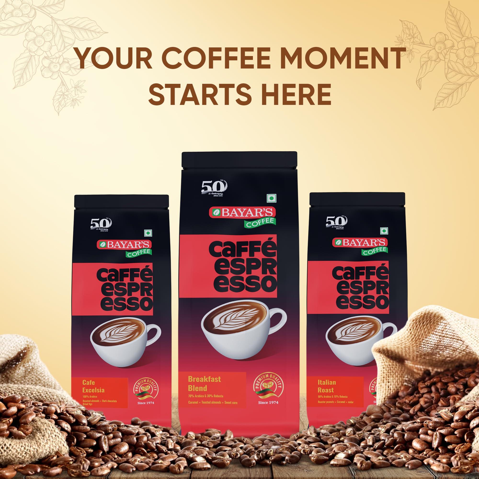 BAYAR'S Bayar\'s Breakfast Blend Coffee Beans 500 g, 70% Arabica, 30% Robusta, Roasted Coffee Beans