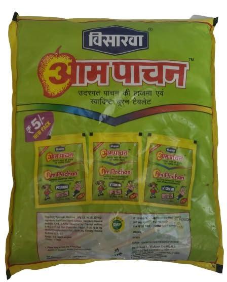 Generic Aam Pachan Chatpati Goli- 30 sachets in each pack - Tasty Healthy Churan Delicious - Best for Kids, Men, Women - 90\'s Candy - Helps with acidity, gas and indigestion, 390 gram