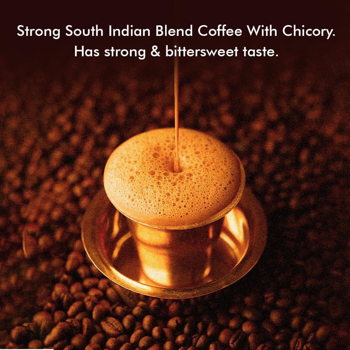 Kaapi Stop Kaapi Stop Filter Coffee Signature blend,200gm Pouch | (80:20,80% coffee 20% chicory,) | Traditional South Indian Filter Coffee Powder | Freshly Roasted Ground Coffee (1)