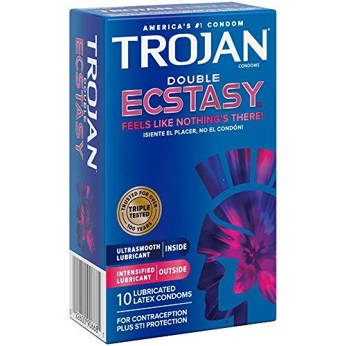 Trojan Trojan Double Ecstasy Lubricated Condoms - 10 Count