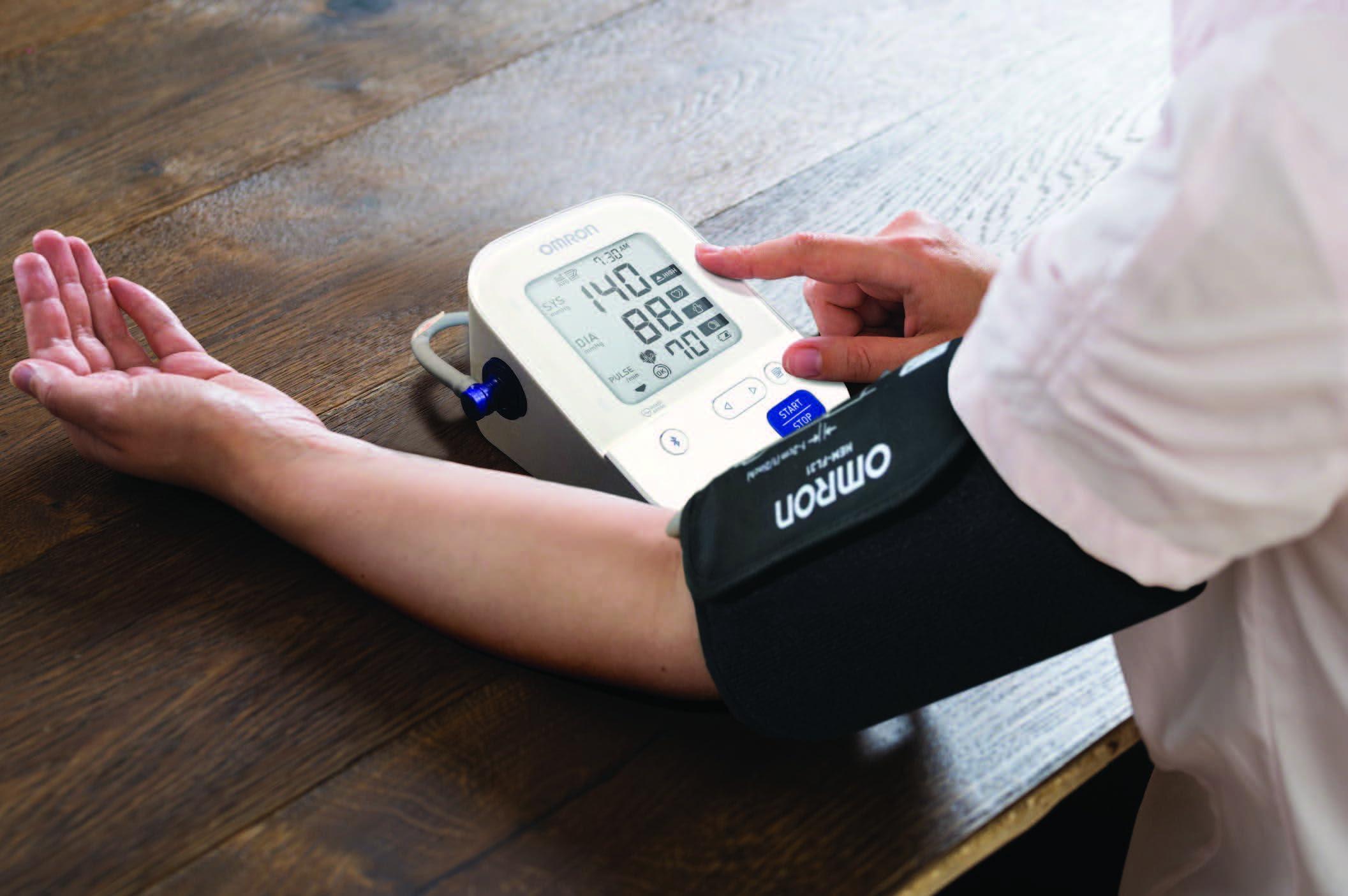 Omron Omron HEM 7156 T Digital Blood Pressure Monitor with 360 Accuracy Intelli Wrap Cuff for All Arm Sizes Accurate Measurements and Bluetooth Connectivity