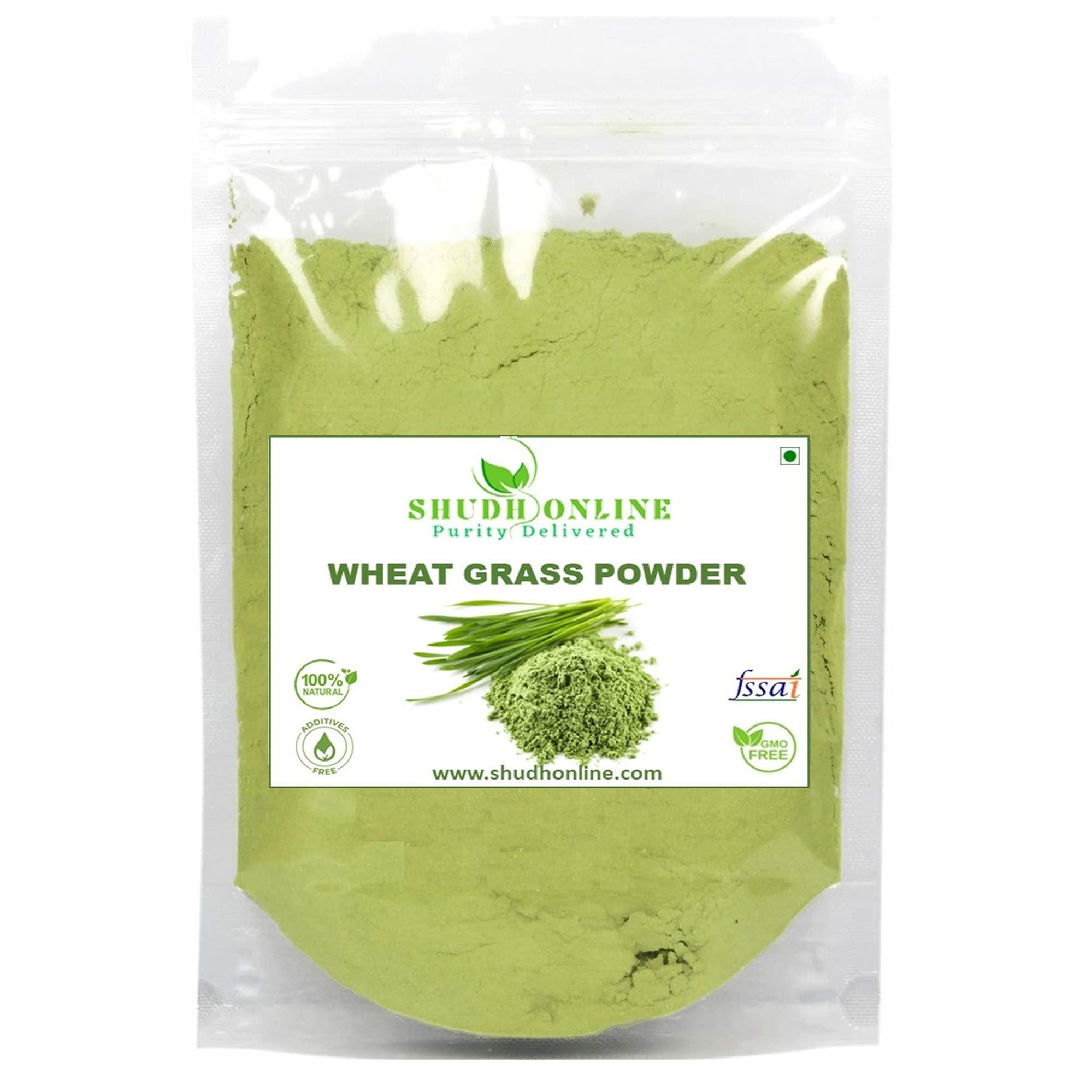 Shudh Online Shudh Online Wheat Grass Powder Organic, Wheatgrass Juice powder (100 Grams) - Rich in Chlorophyll, Detox, Plant Protein, Natural superfood, No sugar