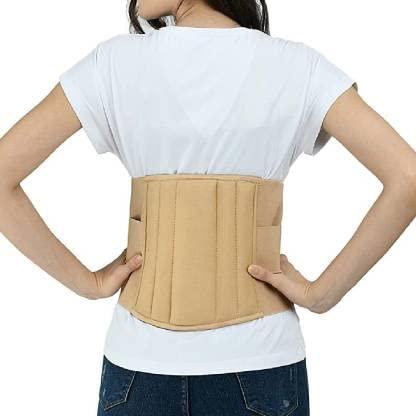 Generic Premium Lumbo Sacral (L.S Belt) Corset- Back Pain Belt Waist Support (Beige) (SMALL)