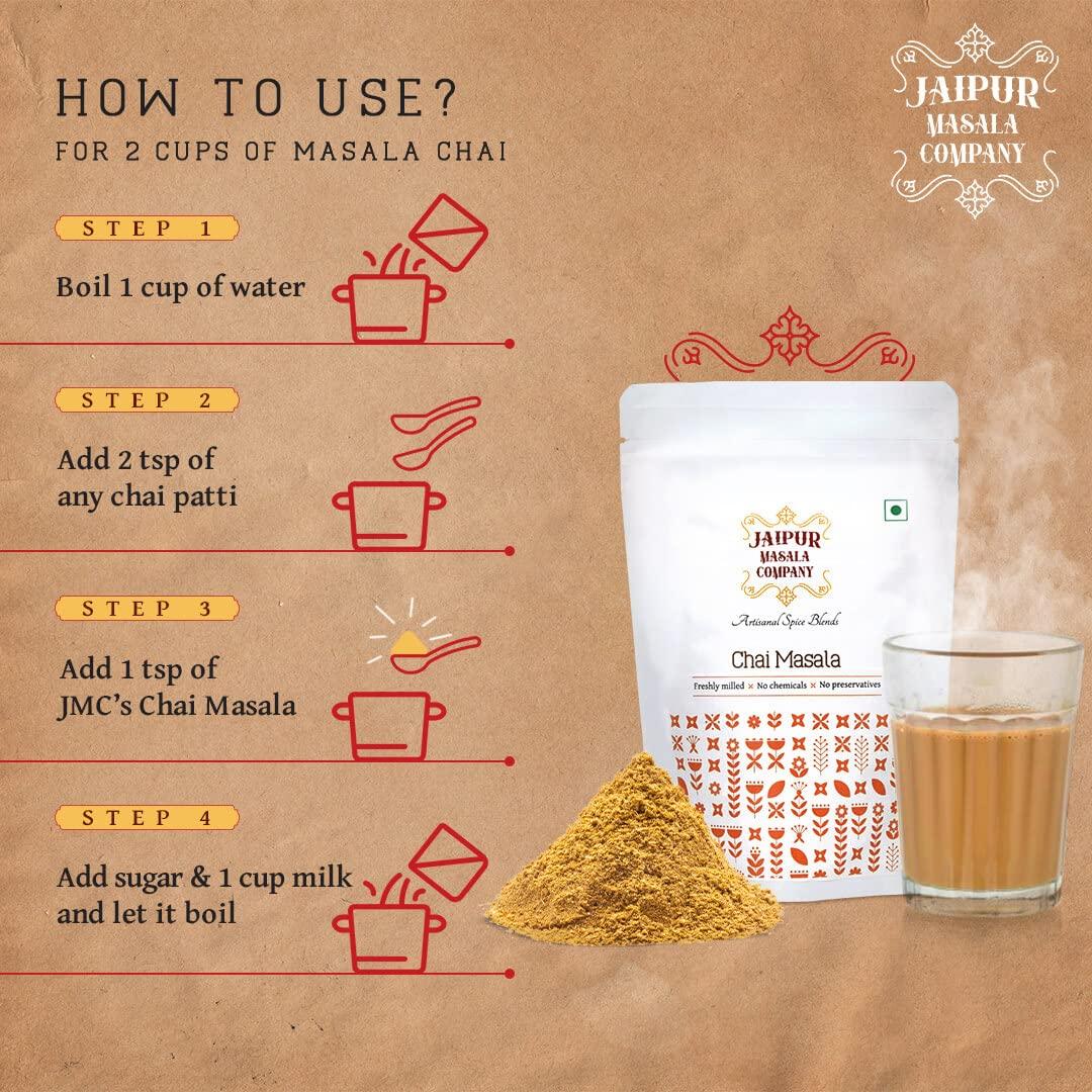 Jaipur Masala Company Jaipur Masala Company Chai Masala 100 Gm | 100% Natural, 9 Premium Spices, For Kadak Masala Chai, Powder
