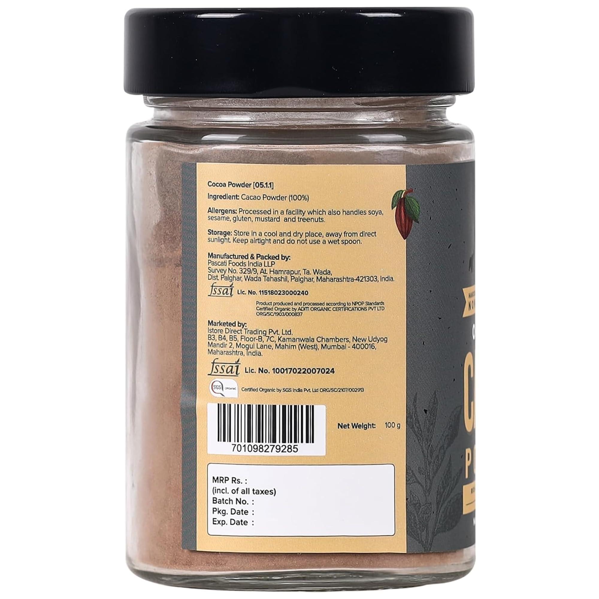 urban platter Urban Platter Non-Alkalized Organic Cacao Powder, 100g