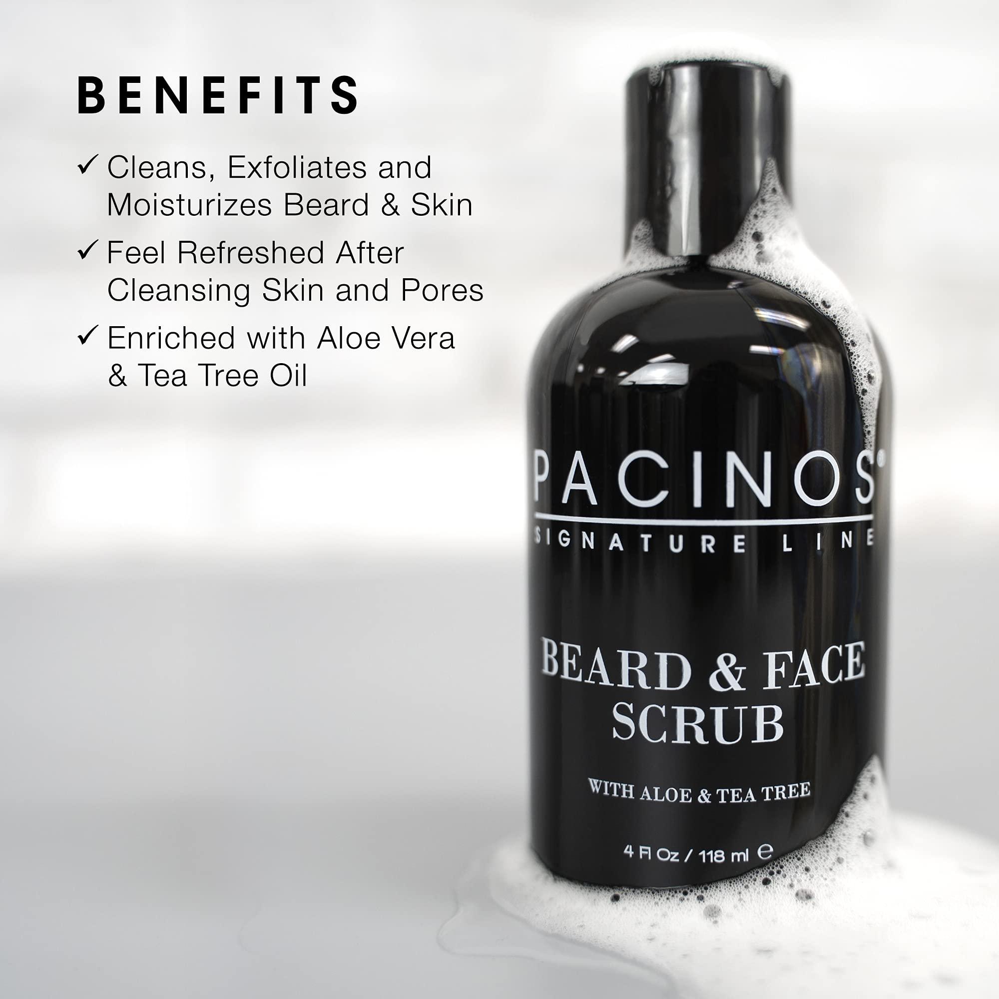 Pacinos Pacinos Shave System Aloe & Tea Tree Beard & Face Scrub 4 oz