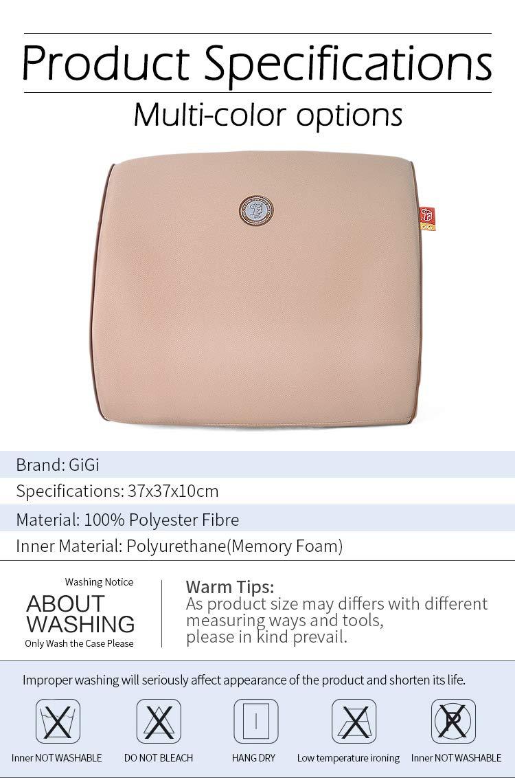 GiGi GiGi G-1066B 100% Pure Memory Foam Back Cushion, Orthopedic Design for Lower Back Pain Relief-Lumber Support Pillow Ideal for Home/Office Chair, Car Seat(Grey)