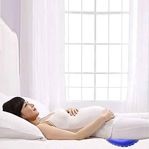 LiXiongBao LiXiongBao Portable Air Bedpan, Inflatable Cushions Potty for Home Hospital Elderly Bedridden, Washable Air Inflation Bed Pans for Females, Inflatable Stool Toilet Nursing Toilet (Blue)