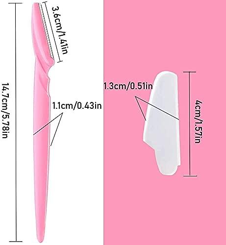 Generic 3Pcs Eyebrow Razors -Eyebrow Razor and Face Razor for Women,Multipurpose Exfoliating Tool, Face Razor and Eyebrow Shaper for Women or Man With 2Pcs Tweezer