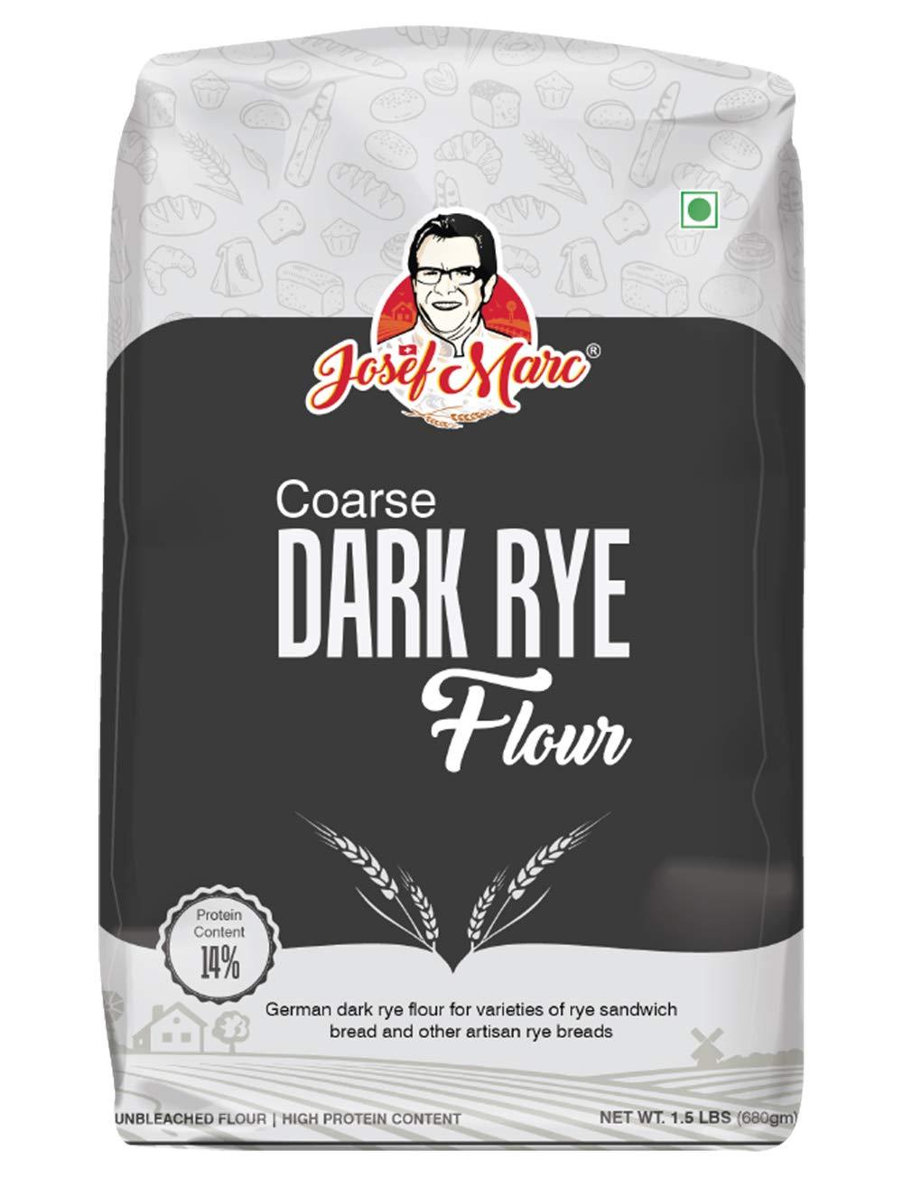 JOSEF MARC JOSEF MARC Coarse Dark Rye Flour, 1.5LBS (680g) with Premium Active Dry Sourdough Starter