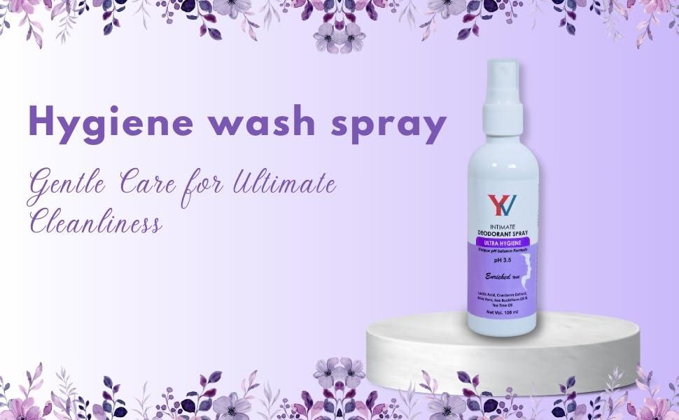 YV YV - Best Intimate Hygiene Wash for Women - Spray- pH Balanced - Daily Use Cleanser for Intimate Area - 100ml