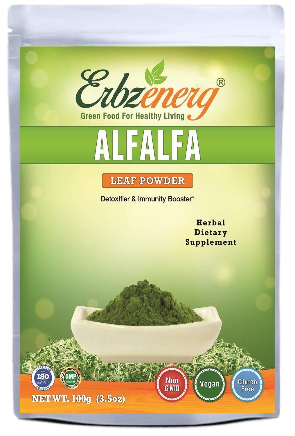 ERBZENERG ERBZENERG? Alfalfa (Medicago sativa) Lucerne/Kuthiraimasal/Grass seeds Powder 100g (Pack of 1)