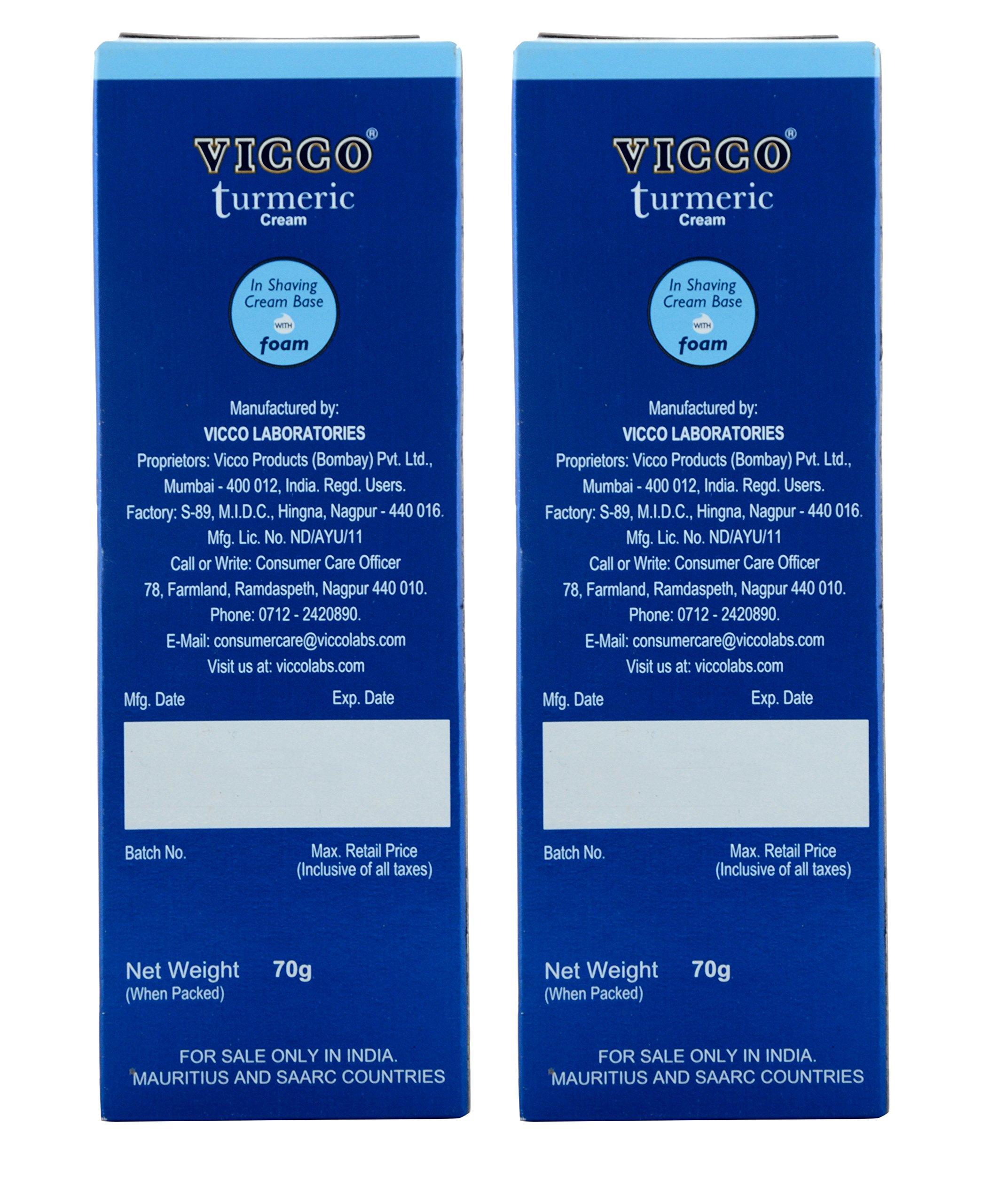 VICCO VICCO TURMERIC SHAVING CREAM IN FOAM BASE (REGULAR) Pack of 2
